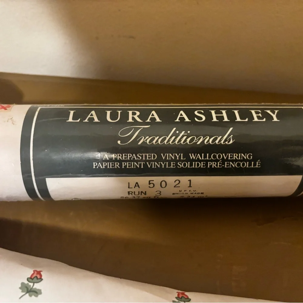 Laura Ashley White and Red Floral Gift Wrap